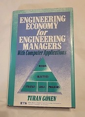 Engineering Economy for Engineering Managers Hardcover Turan Gonen, Wiley Series