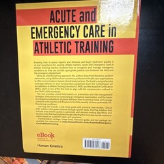Human Kinetics Acute & Emergency Care in Athletic Training 2020 Cleary