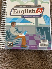 BJU Press English 6 Writing and Grammar Teacher’s Edition 2nd Edition with CD