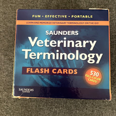 Saunders Veterinary Terminology Flash Cards 530 Full Color Cards Complete Set