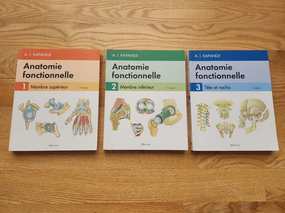 Anatomie Fonctionnelle – A.I. Kapandji – 7th Edition – 3-Volume Set – French