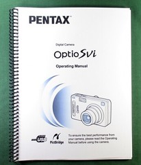 Ricoh Optio SVi OPerating Manual: 180 Pages & Protective Covers!