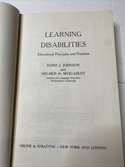 LEARNING DISABILITIES: EDUCATIONAL PRINCIPLES AND By Doris J. Johnson & Helmer