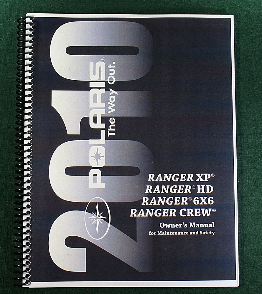 2010 Polaris Ranger Crew Owner’s Manual: 139 Pages & Protective Covers!