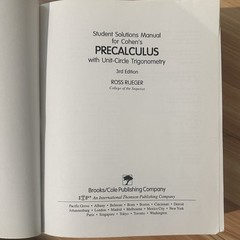 Student Solutions Manual for Cohen’s Precalculus: With Unit Circle Trigonometry
