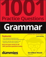 Geraldine Woods Grammar: 1001 Practice Questions For Dummies (+ Free (Paperback)