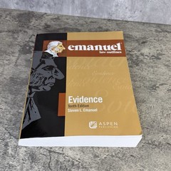 Emanuel Law Outlines for Evidence 10 Edition Paperback Steven L. Emanuel