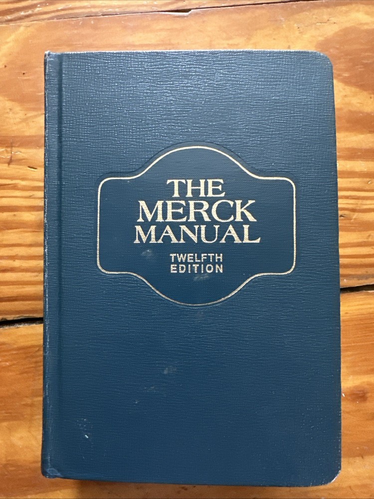 The Merck Manual, 1972 HC Thumb Index Vintage 12th Edition Diagnosis And Therapy