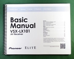 Pioneer VSX-LX101 Basic Instruction Manual: 28 Pages & Protective Covers!