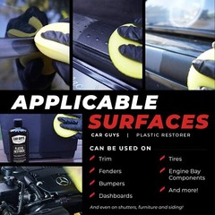 CarGuys Plastic Restorer The Ultimate Solution Bringing Rubber Vinyl Plastic 8oz