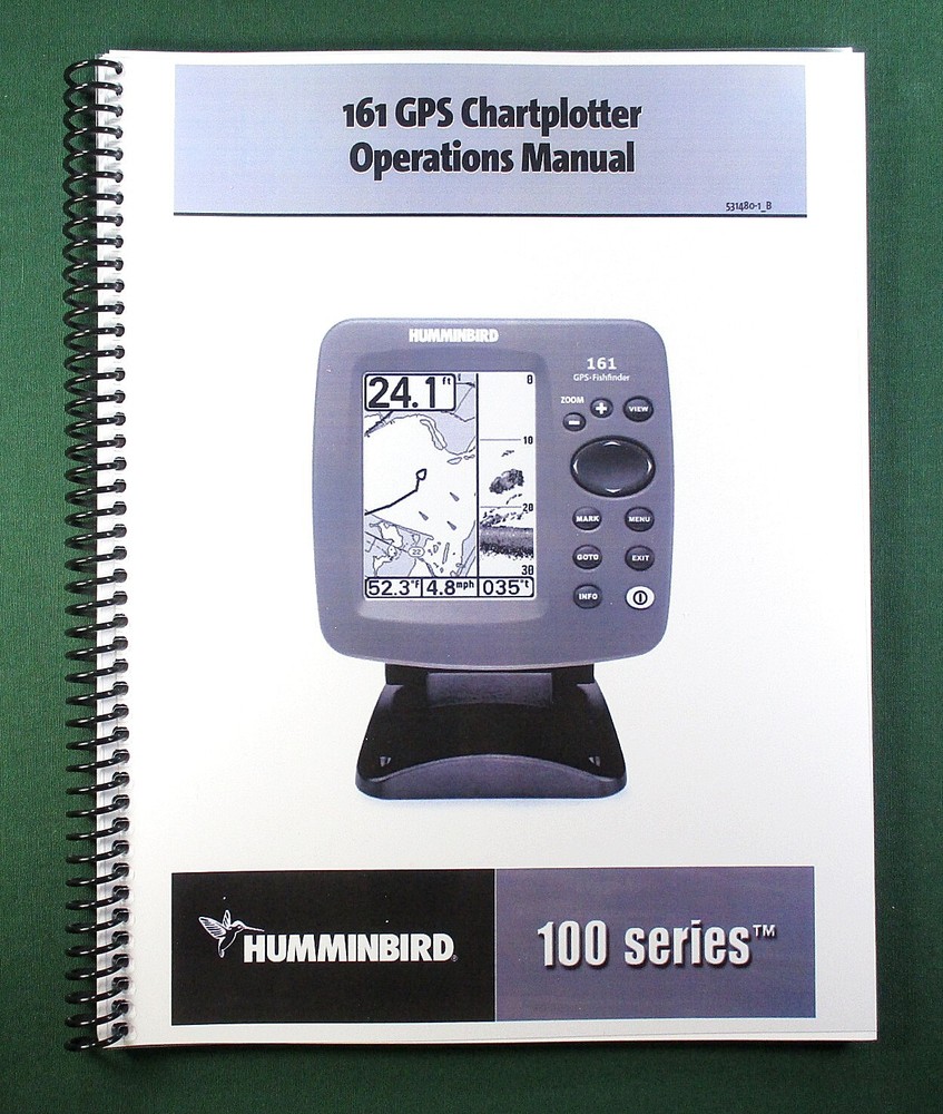Humminbird 161 GPS Chartplotter Instruction Manual: 112 Pages & Clear Covers!