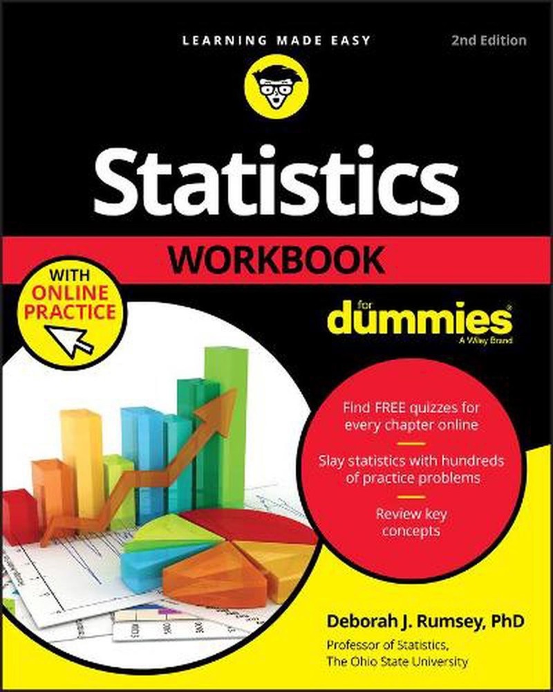 Statistics Workbook For Dummies With Online Practice by Deborah J. Rumsey (Engli