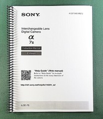Sony ILCE-7S Instruction Manual: 96 Pages & Protective Covers!