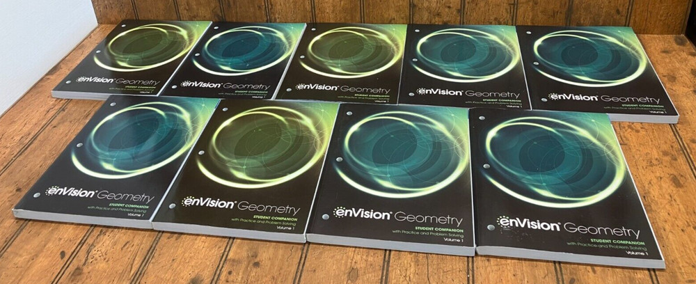 Set of 9 – enVision Geometry – Student Companion Vol. 1 – Softcover Savvas New