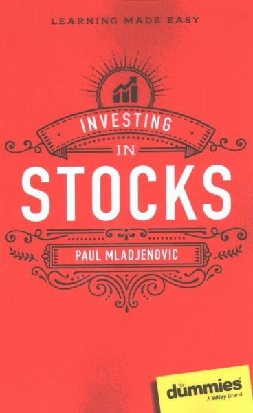 Investing in Stocks for Dummies, Paperback by Mladjenovic, Paul, Brand New, F…