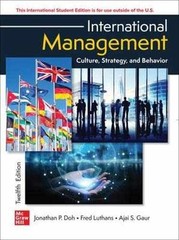 International Management: Culture – Paperback, by Fred Luthans – Very Good