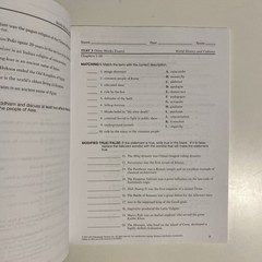 World History and Cultures Test and Map Project Book third ed