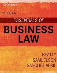Essentials of Business Law – Paperback, by Beatty Jeffrey; Samuelson – Good
