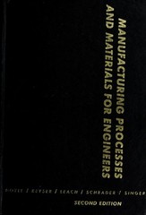 Manufacturing Processes and Materials for Engineers Hardcover Law