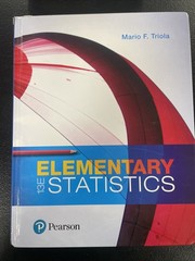 Elementary Statistics by Mario Triola (2017, Hardcover)