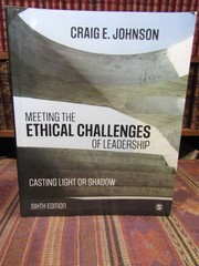 2020 Johnson MEETING THE ETHICAL CHALLENGES OF LEADERSHIP CASTING LIGHT PB