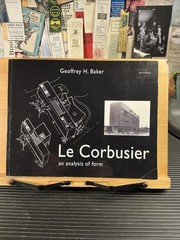 Corbusier – an Analysis of Form by Geoffrey Baker (2001, Uk-B Format Paperback)
