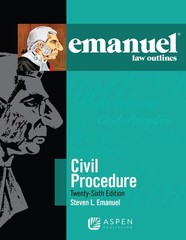 Emanuel Law Outlines for Civil Procedure Steven L. Emanuel paperback Very Go…