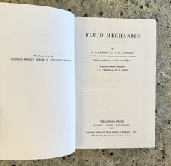 VTG 1968 Printing Landau & Lifshitz Fluid Mechanics 1st Edition HCVG
