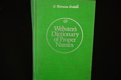 Webster’s Dictionary of Proper Names by Geoffrey Payton, Good, hardcover