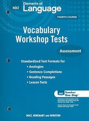 Holt Traditions Vocabulary Workshop: Vocabulary Workshop Tests