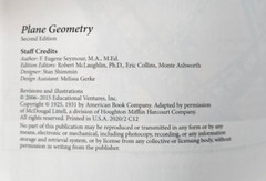 Abeka A Beka Book PLANE GEOMETRY Textbook 2nd Edition pb 95370014