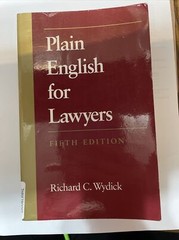 Plain English for Lawyers, Fifth Edition by Richard C. Wydick (2005, Trade…