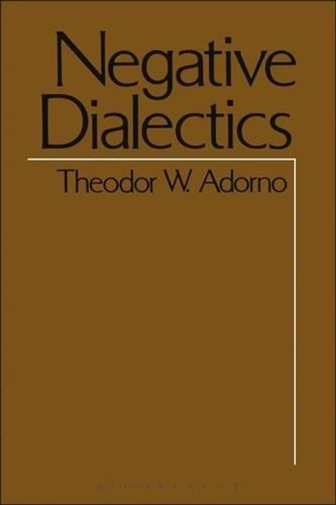 Negative Dialectics by Theodor W. Adorno (English) Paperback Book