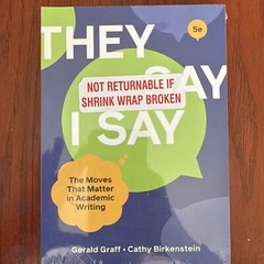 They Say I Say by Cathy Birkenstein and Gerald Graff (2021, Trade Paperback /…