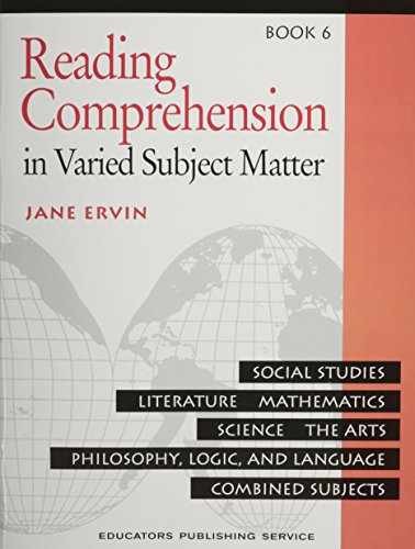 Reading Comprehension Book 6: In Varied – Paperback, by Ervin Jane – Very Good