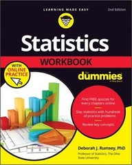 Statistics Workbook for Dummies with Online Practice (Paperback or Softback)
