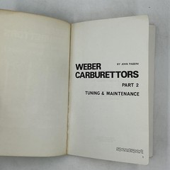 Vintage WEBER CARBURETTORS John Passini Paperback 1973 United Kingdom 2 Vols