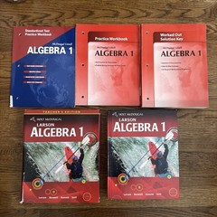 Holt McDougal Larson Algebra 1 Teacher, student, Solution Key, workbook