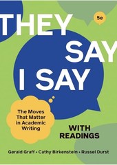 They Say / I Say with Readings by Cathy Birkenstein, Gerald Graff 2021