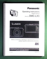 Panasonic DMC-LX3 Instruction Manual: 160 Pages & Protective Covers!