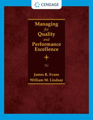 Managing for Quality and Performance Excellence by Evans, James