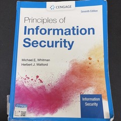 Principles of Information – Paperback, by Whitman Michael; Mattord – Acceptable