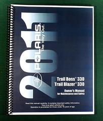 2011 Polaris Trail Boss 330 ATV Owner’s Manual: 129 Pages & Protective Covers!