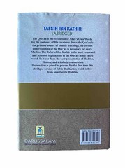 Tafsir ibn Kathir (Volume 3) Abridged : DARUSSALAM