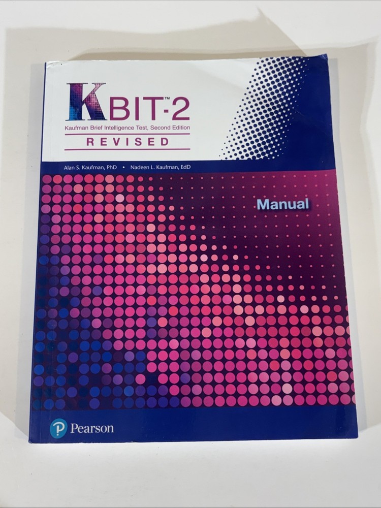 KBIT-2 Kaufman Brief Intelligence Test 2nd Edition Revised Manual A103000064442