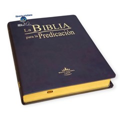 Biblia para la Predicación Pastoral Grande RVR,1960 imitación piel café oscuro