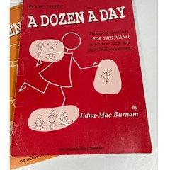 A Dozen A Day Piano Technical Exercises Edna-Mae Burnam Books 1 3 4 Lot of 6