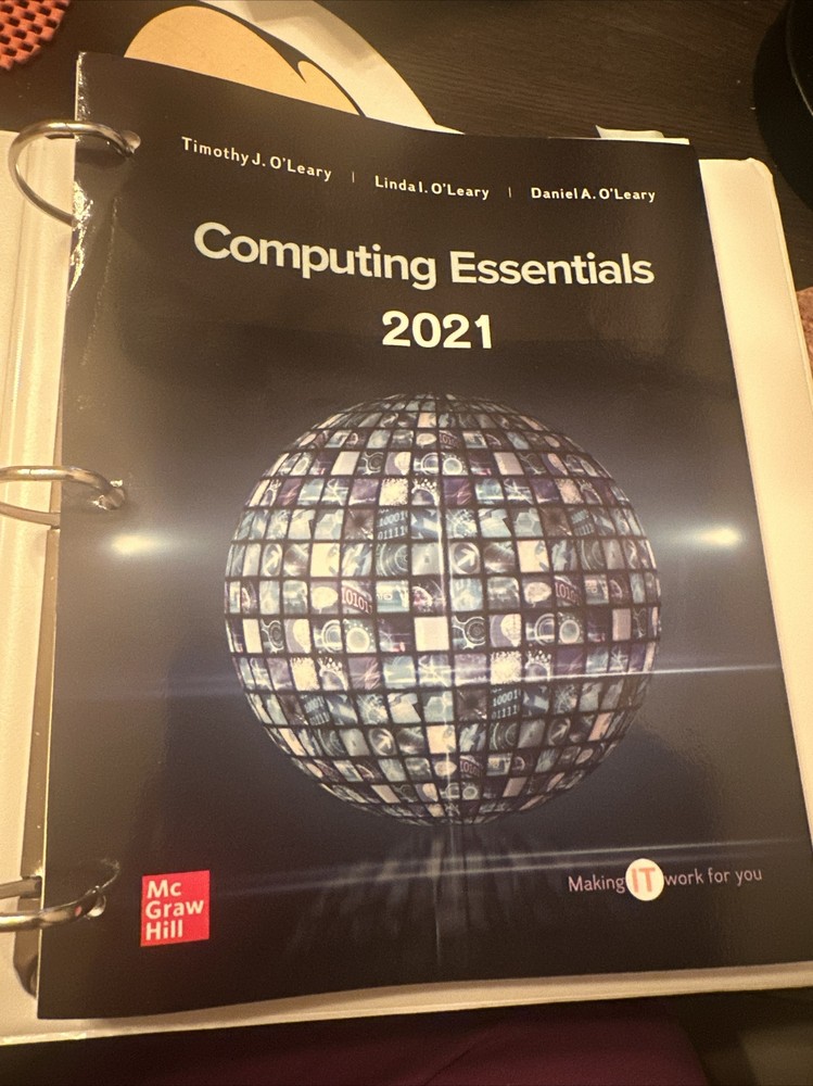 Loose Leaf for Computing Essentials 2021 Preowned 3 ring binder