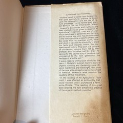 AN AGRICULTURAL TESTAMENT By Sir Albert Howard Rodale Press Ed. 1972 HCDJ
