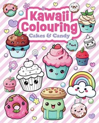 Kawaii Colouring: Cakes & Candy Paperback Book